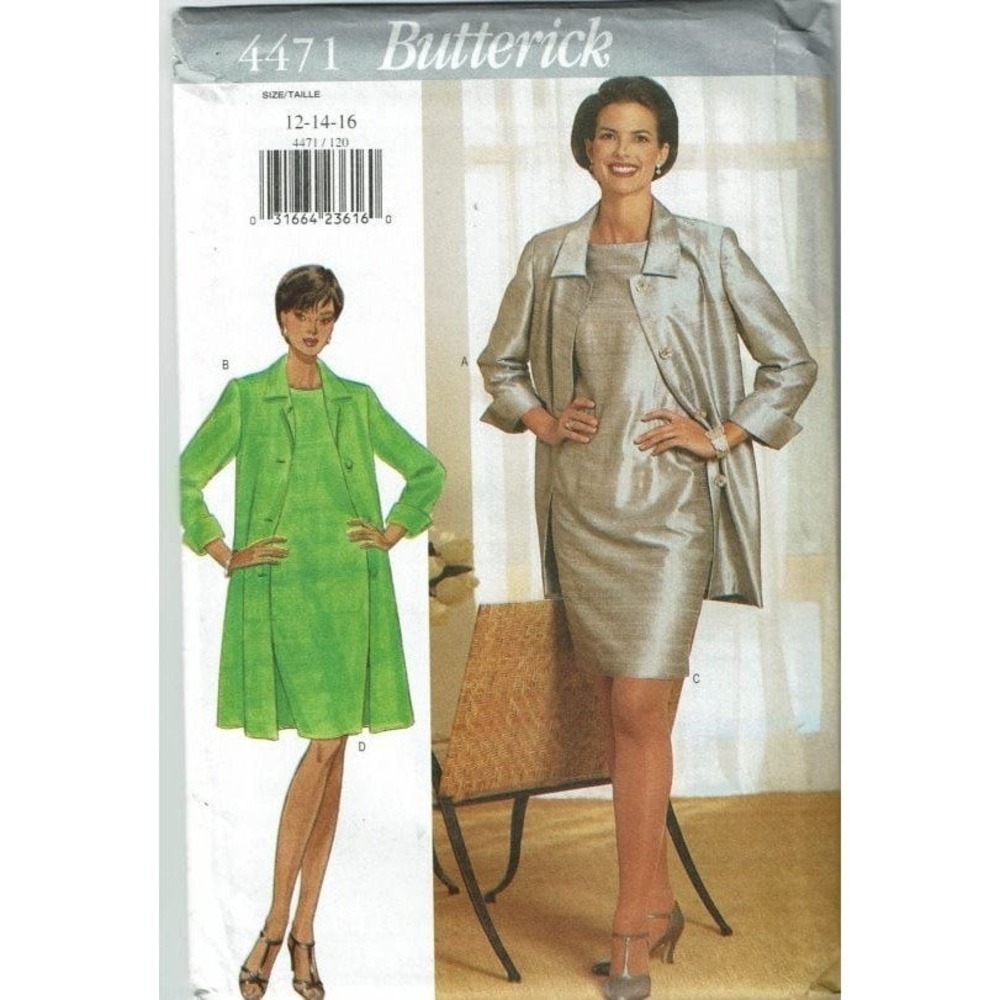 Butterick Sewing Pattern 4471 Jacket Dress Misses‎ Petite Size 12-16
